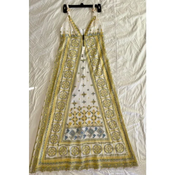 green emerald velvet dress Embroidered Maxi Dress – Elie Tahari main image 1
